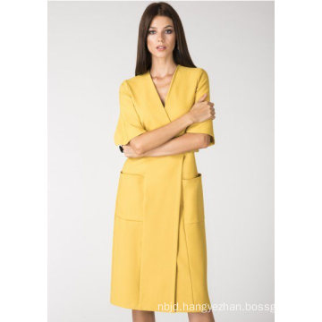 Mustard Closet Wrap Belted Dress